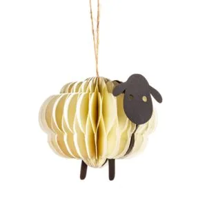 Boule de Noël en papier « Petit mouton »
