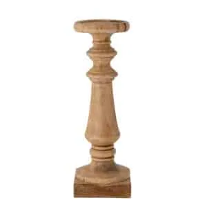 Piédestal « Noore » en bois de manguier sculpté à la main