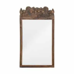Miroir mural rectangulaire « Ayia » en bois ancien