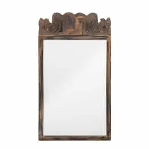 Miroir mural rectangulaire « Ayia » en bois ancien