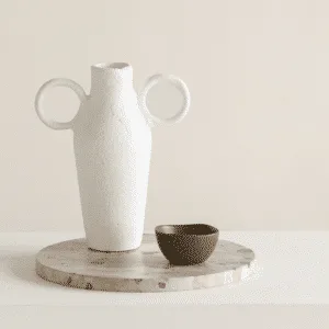 Plateau rond en marbre