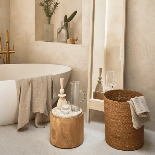 Plateau rond en marbre