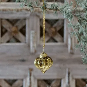Ornement de Noël « Cône doré »