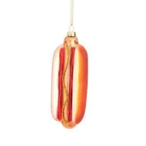 Boule de Noël « Hot Dog » en verre