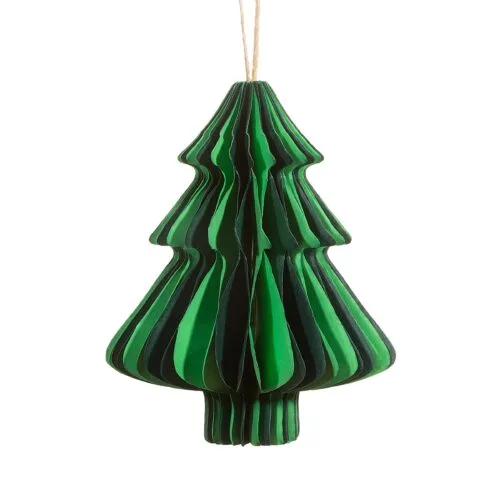 Sapin en papier à suspendre décoration de Noël