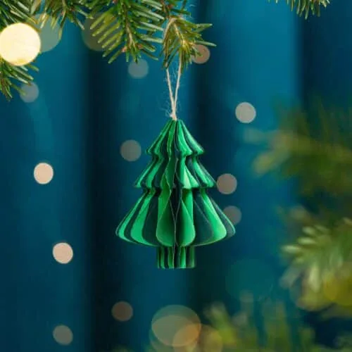 Sapin en papier à suspendre