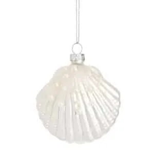 Boule de Noël « Coquillage » en verre