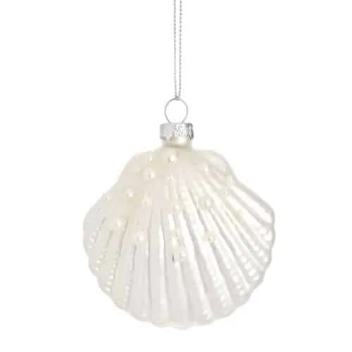 Boule de Noël "Coquillage" en verre