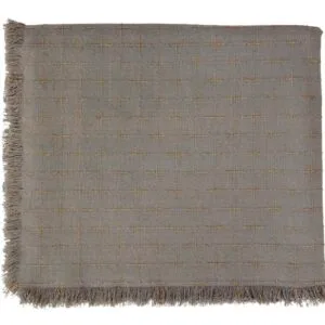 Nappe en coton gris et rayures en lurex Madam Stolz