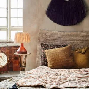 Plaid en coton à rayures avec pompons Madam Stoltz