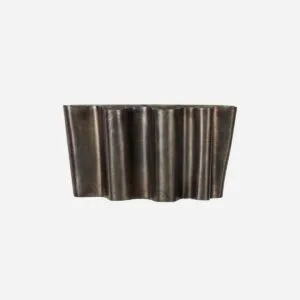 Lampe applique murale ondulée « Flola » Marron antique