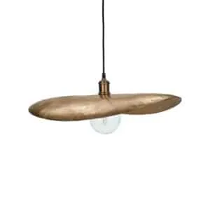 Abat-jour « Hatt » en laiton antique – 60 cm