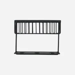 Etagère en acier avec panier et porte-facons « Bath Noir »
