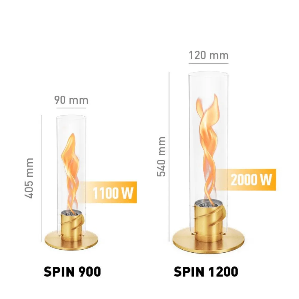 Cheminée de table portable au bioéthanol "SPIN Or" - 2 modèles | Twicy Store