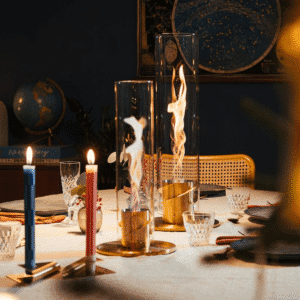 Cheminée de table portable au bioéthanol « SPIN Or » – 2 modèles | Twicy Store