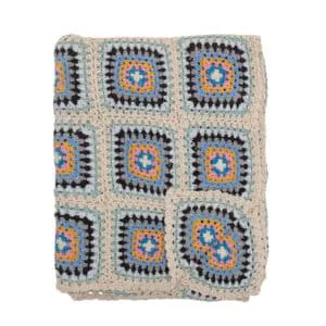 Plaid granny couverture crochetée Bloomingville