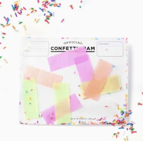 Carte confettis multicolores – Image 3