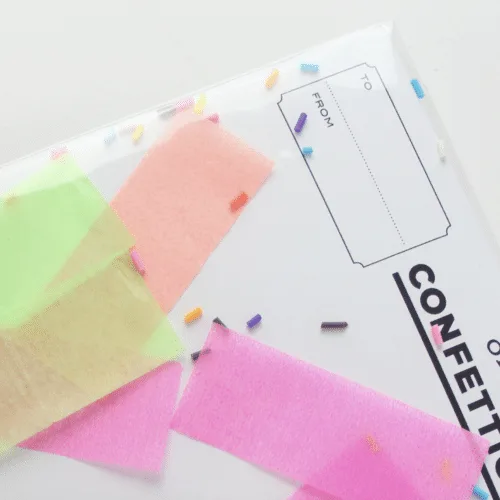 Carte confettis multicolores – Image 5