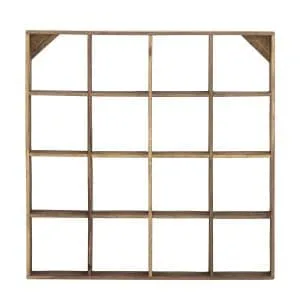Etagère en bois recyclé, tablette à 16 casiers « Tilo » Bloomingville