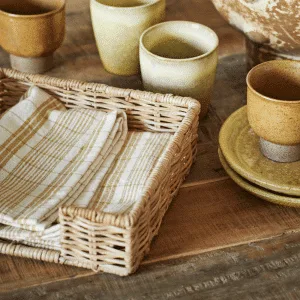 Porte-serviettes de table en rotin tressé naturel Madam Stoltz