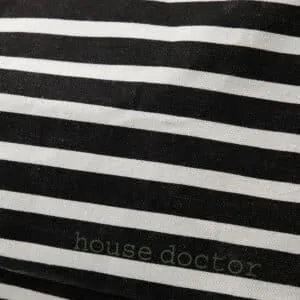 Boîte de rangement en toile de coton, housse à rayures noir et blanc – House Doctor