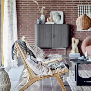 Lampe suspension en rotin ronde « Jamilla » – Bloomingville