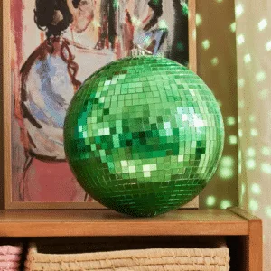 Boule à facettes verte 25 cm – boule disco déco Rice