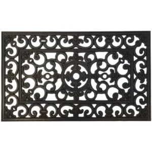 Paillasson rectangulaire en caoutchouc avec motif en filigrane – Ib Laursen