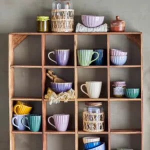 Etagère en bois recyclé, tablette à 16 casiers « Tilo » Bloomingville