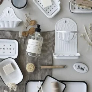 Porte-savon en émail blanc – Ib Laursen