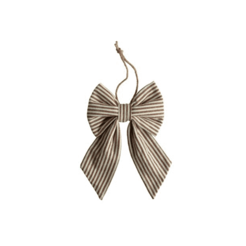 Nœud décoratif en tissu moka et blanc taille M | Twicy Store