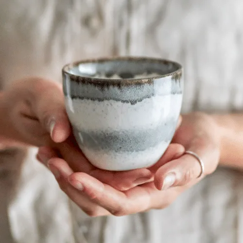 Tasse en grès émaillé gris "Paula" - Bloomingville
