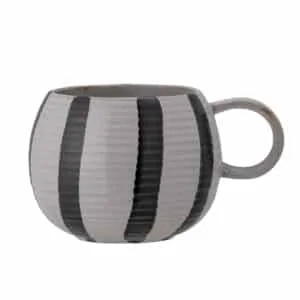 Mug « Serina » à rayures blanches et noires – Bloomingville