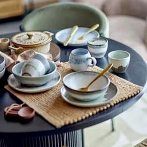 Tasse en grès émaillé gris « Paula » – Bloomingville