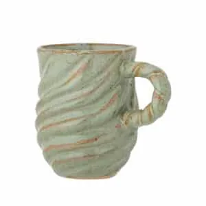 Mug en grès vert torsadé « Miriam » – Bloomingville