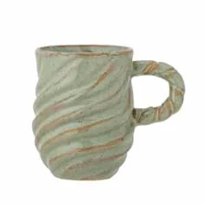 Mug en grès vert torsadé « Miriam » – Bloomingville