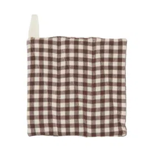 Manique en coton à carreaux vichy bruns – Ib Laursen