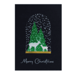 Carte de Noël « Merry Christmas » illustration paysages d’hiver sous cloche – Räder
