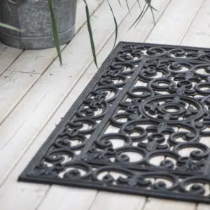 Paillasson rectangulaire en caoutchouc avec motif en filigrane – Ib Laursen