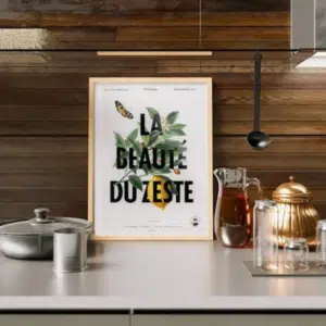 Affiche botanique avec message « La beauté du zeste » – format A4