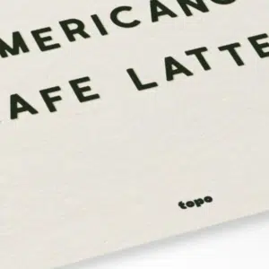 Affiche minimaliste « Types de cafés » A3 – Studio Topo