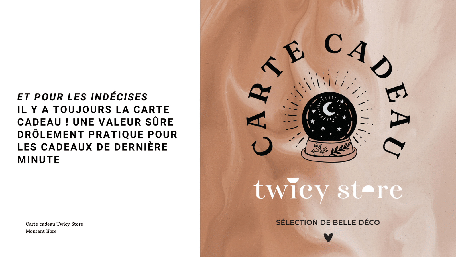 illustration d'une carte cadeau Twicy Store