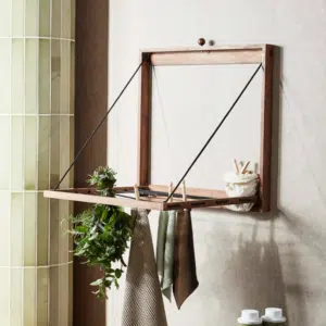 Séchoir à linge mural d’appoint pliable en bois « Macas » | Twicy Store