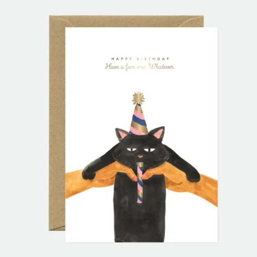 carte d'anniversaire "Chat Noir"