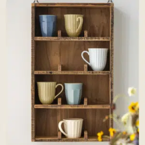 Étagère murale en bois – 4 tablettes, 12 compartiments – Ib Laursen