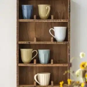 Étagère murale en bois – 4 tablettes, 12 compartiments – Ib Laursen