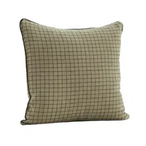 Housse de coussin en lin à carreaux taupe et noir – Twicy Store