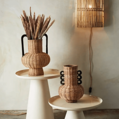 Vase "Rattan" en rotin avec anses - Twicy Store