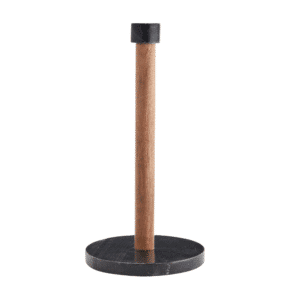 Porte essuie-tout, dévidoir en bois d’acacias et marbre – Twicy Store