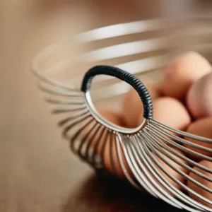 Panier « Jaipur » en chrome avec poignées noires – Twicy Store